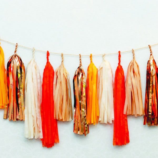 Orange tassel online garland