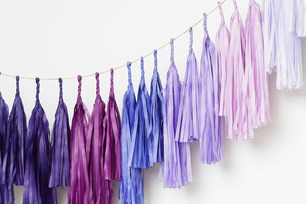 Tissue Paper Balloon Tassel - Purple – Partyloving