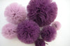 physical Plum Tulle Pom Poms mauve, purple wedding decorations, quality Tulle balls, hanging decorations, nursery pompoms, boho wedding,  soft net Extr large 15'/40cm Decopompoms