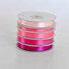 physical Fuchsia pink double sided satin ribbon full roll 25m 6 / 12 mm Bright pink Gift Wrap ribbon pink Ribbon Gift Ribbon Decoration Wrapping Decopompoms