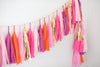 physical Orange  sherbet,  pink and gold paper tassel garland | Birthday garland | Fringe garland | Bachelorette party decor Decopompoms