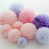 physical Pink and lavender paper honeycomb ball set | wedding party decorations | Pastel nursery decor Decopompoms