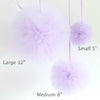 physical Rainbow tulle pom poms | tutu party decor | Tu tu  balls Decopompoms