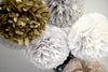 Small sparkling paper pom pom | Tissue paper pompoms | Christmas decorations