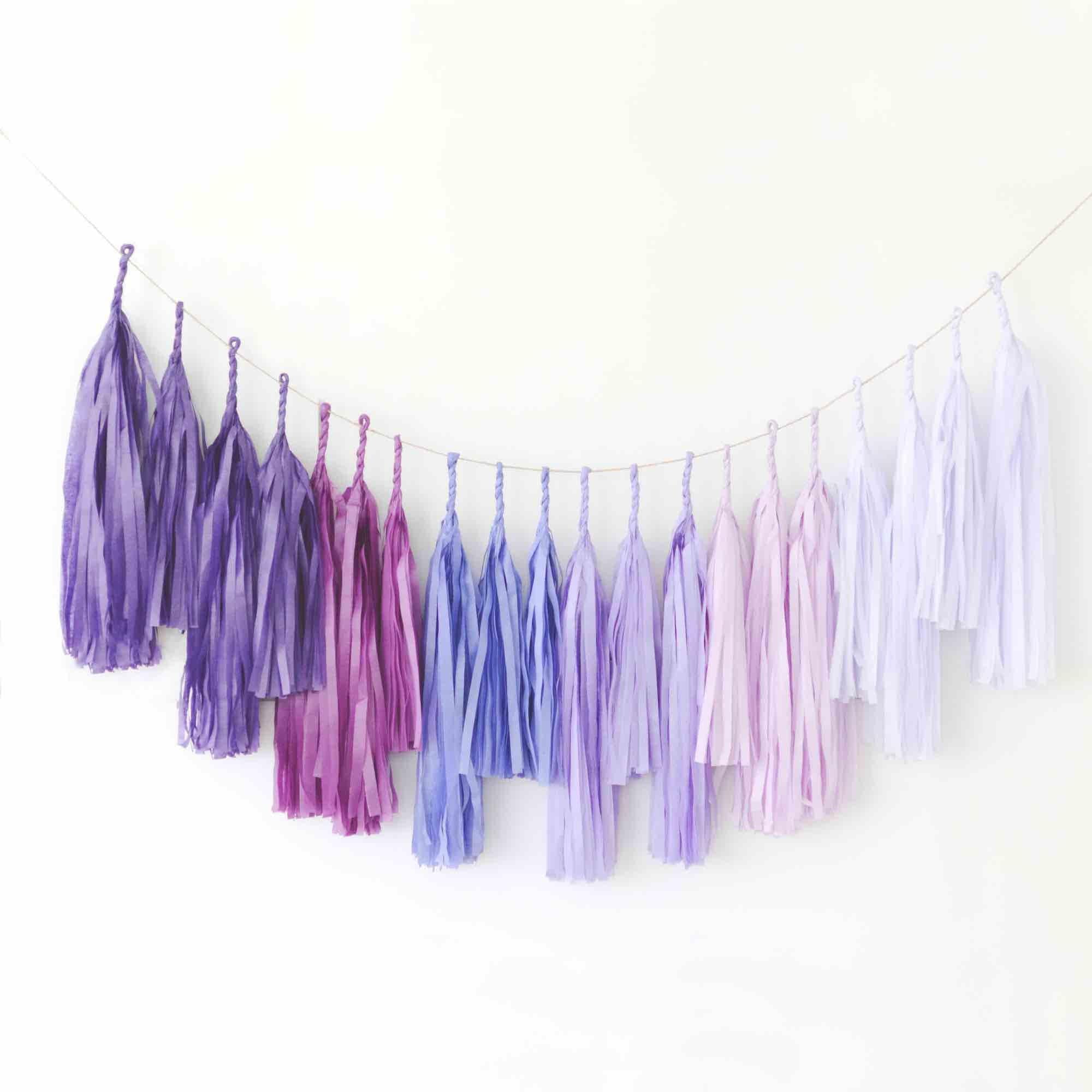 Tissue Paper Balloon Tassel - Purple – Partyloving