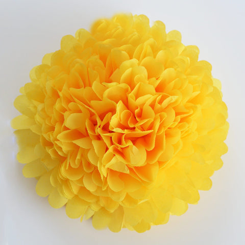 Large size buttercup tissue paper pom pom - Decopompoms