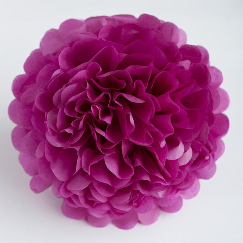 pom Large size fuchsia tissue paper pom pom decopompoms