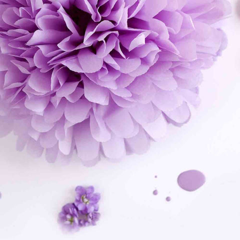 pom Large size lilac tissue paper pom pom decopompoms