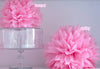 Mustard tissue paper pom pom - Decopompoms